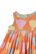 Kids Seashell Print Dress & Bloomers Set